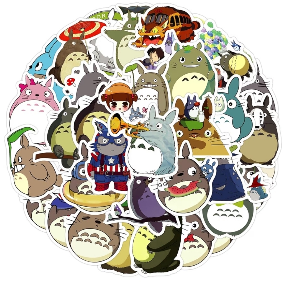 Studio Ghibli Inspired Totoro Sticker Pack - Multicolor